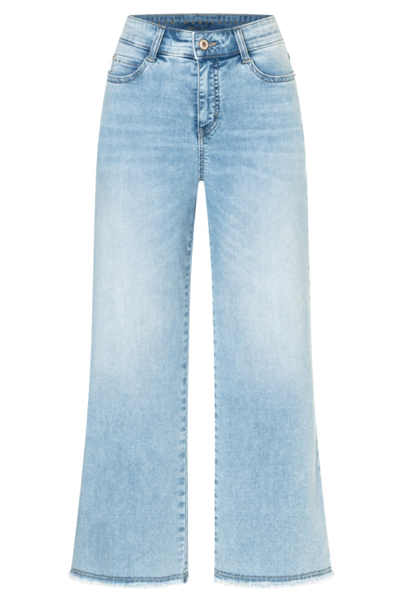 MAC Dream Wide Wonderlight Cropped Jeans - Light Azure Blue