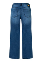 MAC Dream Wide Wonderlight Cropped Jeans - Storm Blue Authentic Wash
