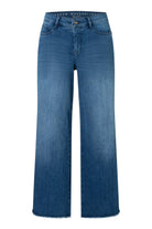 MAC Dream Wide Wonderlight Cropped Jeans - Storm Blue Authentic Wash