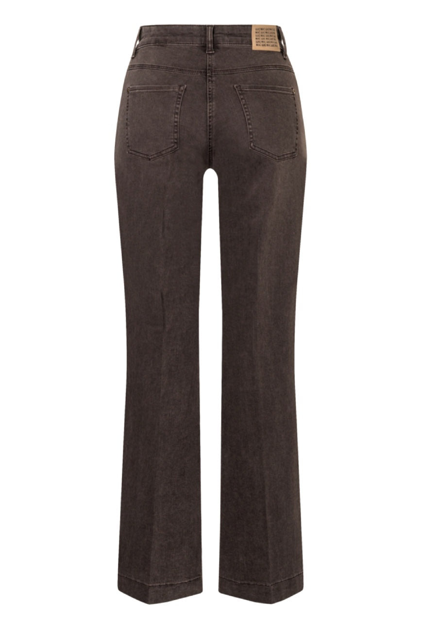 MAC Wide Authentic Stretch Denim Jeans - Brown Stone Wash