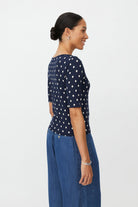 Masai Bavessa Polka-Dot Top - Navy Blazer