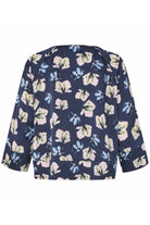 Masai Benika Regular 3/4 Sleeve Top - Navy Blazer