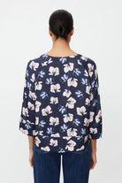 Masai Benika Regular 3/4 Sleeve Top - Navy Blazer