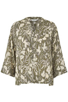 Masai Boanna Printed Blouse - Dark Lichen Green