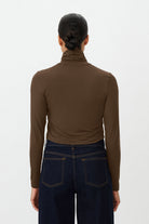 Masai Brooklyn Jersey Turtleneck Top - Slate Black