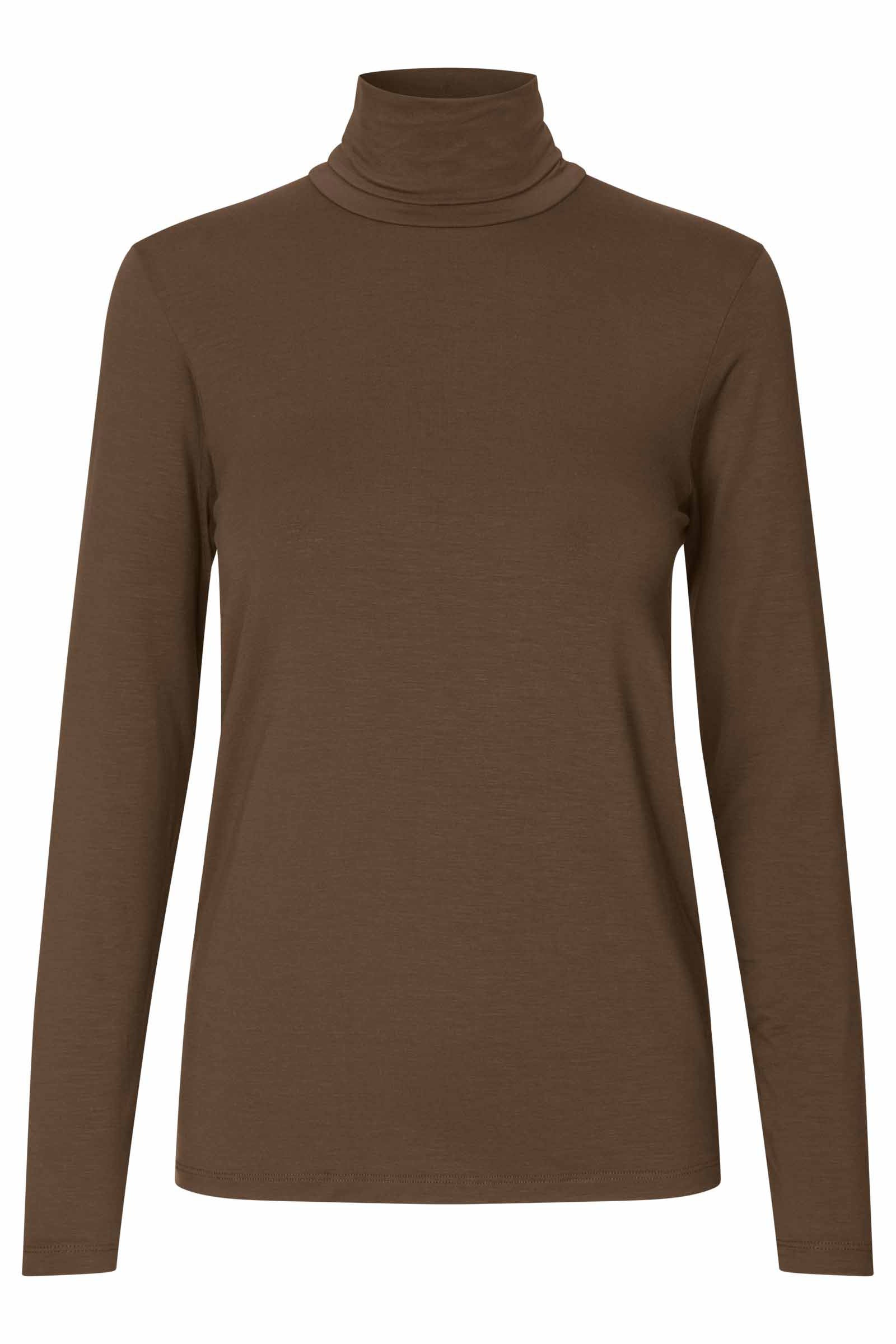 Masai Brooklyn Jersey Turtleneck Top - Slate Black
