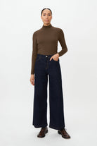 Masai Brooklyn Jersey Turtleneck Top - Slate Black