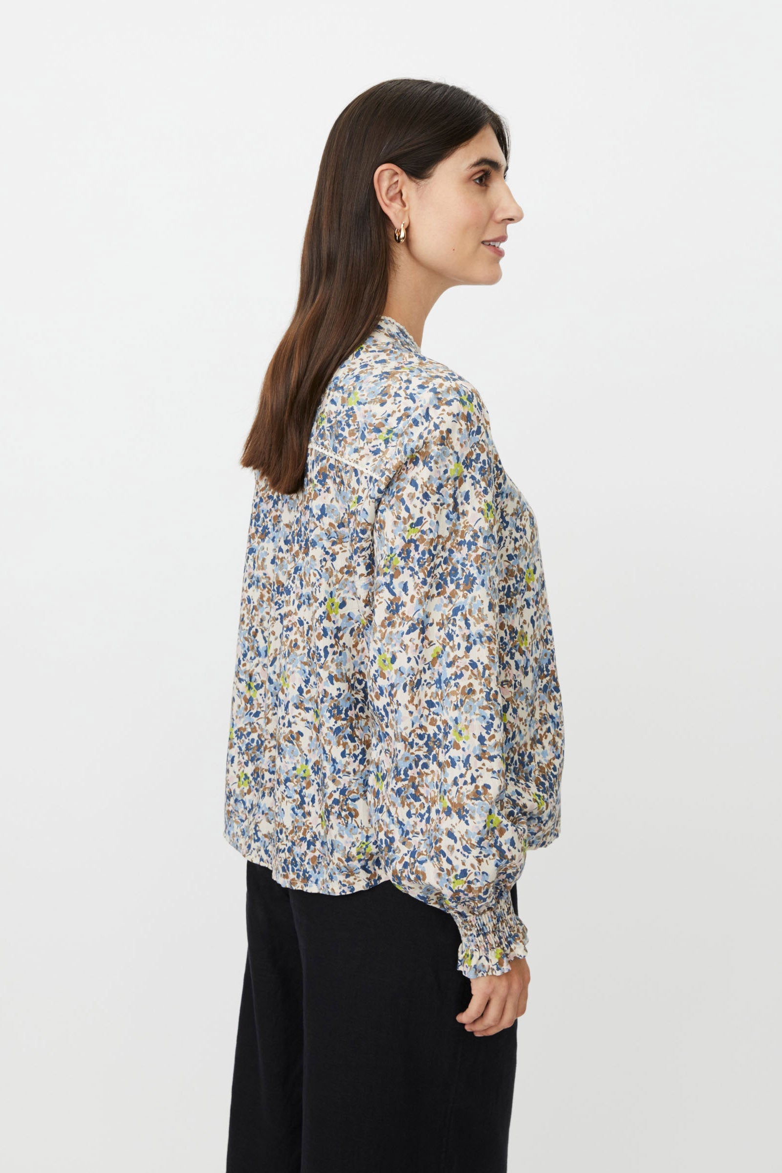 Masai Dionelle Floral Detail Blouse - Placid Blue