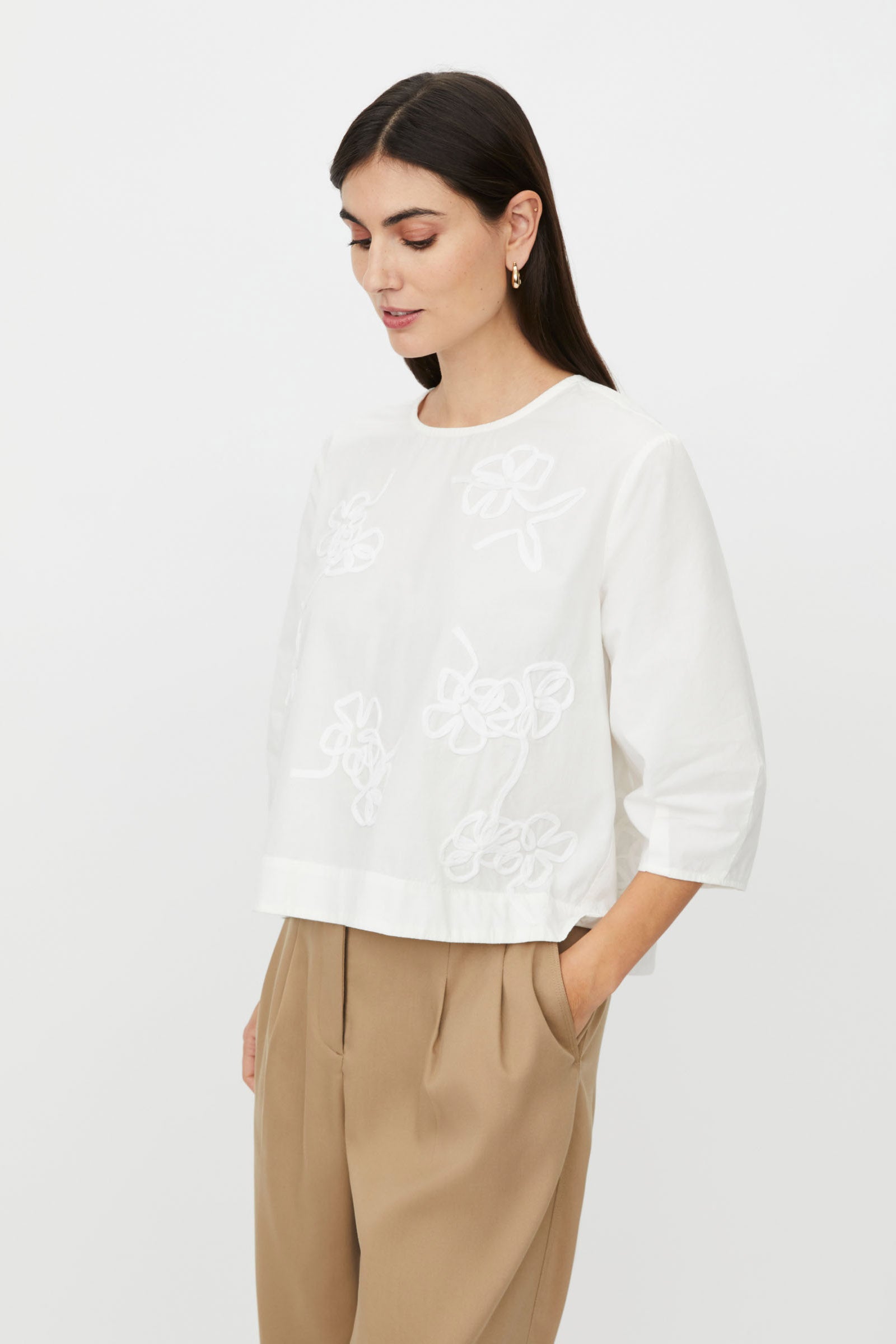 Masai Drenithra Loose 1/2 Sleeve Top - Jet Stream