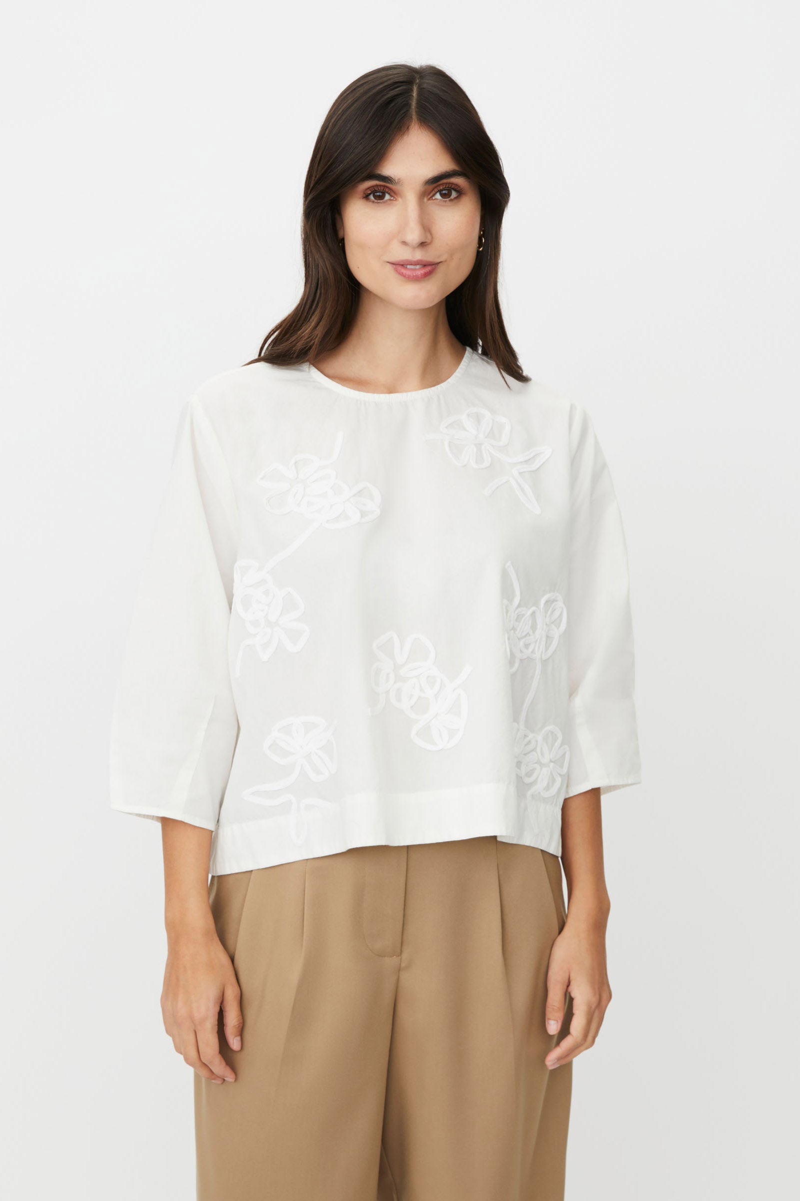 Masai Drenithra Loose 1/2 Sleeve Top - Jet Stream