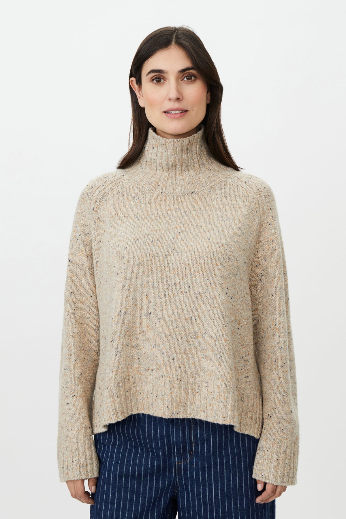 Masai Fenoria Funnel Neck Jumper - Plaza Taupe