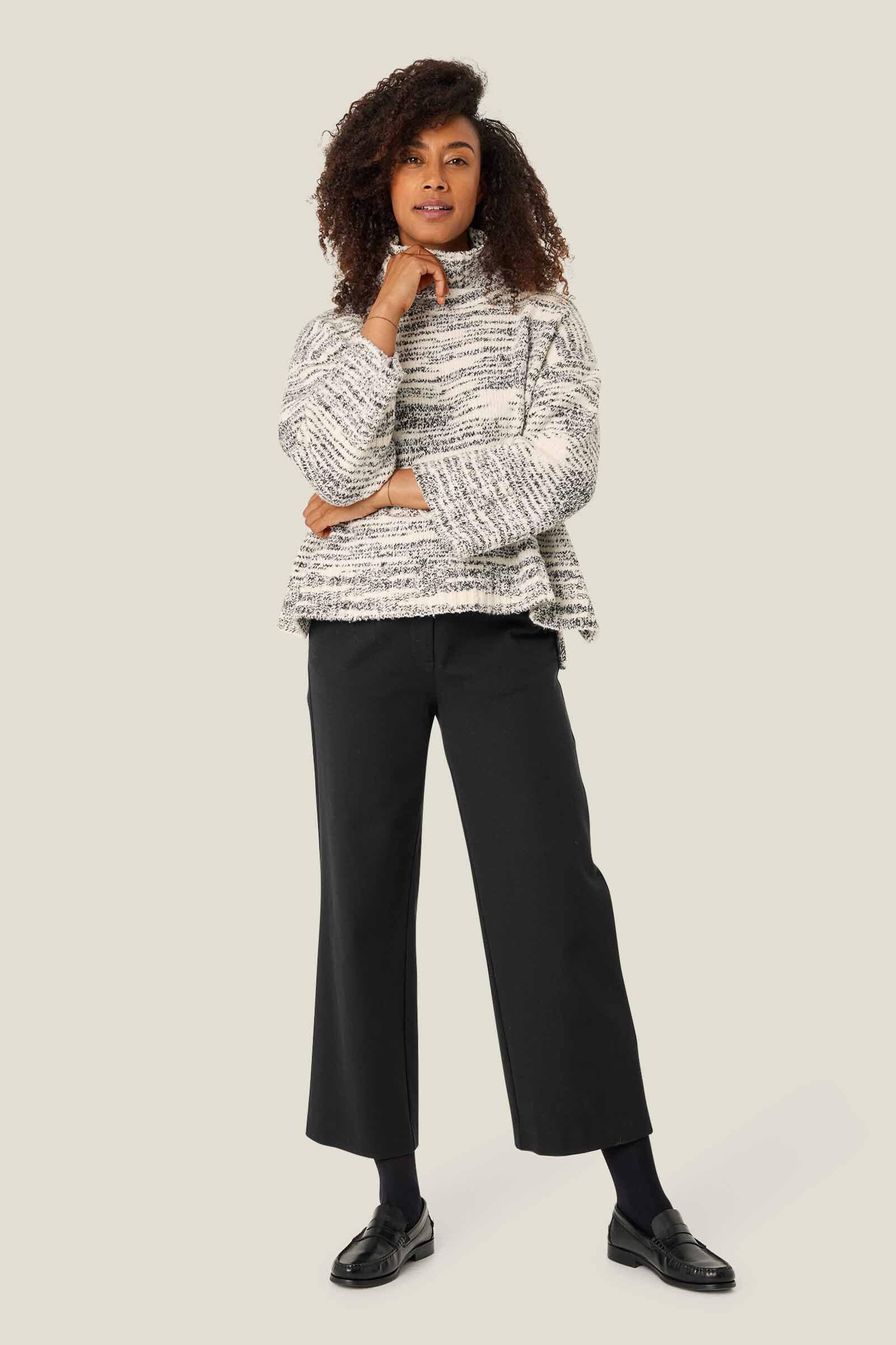 Masai Fuchsia Melange Knitted Jumper - Black