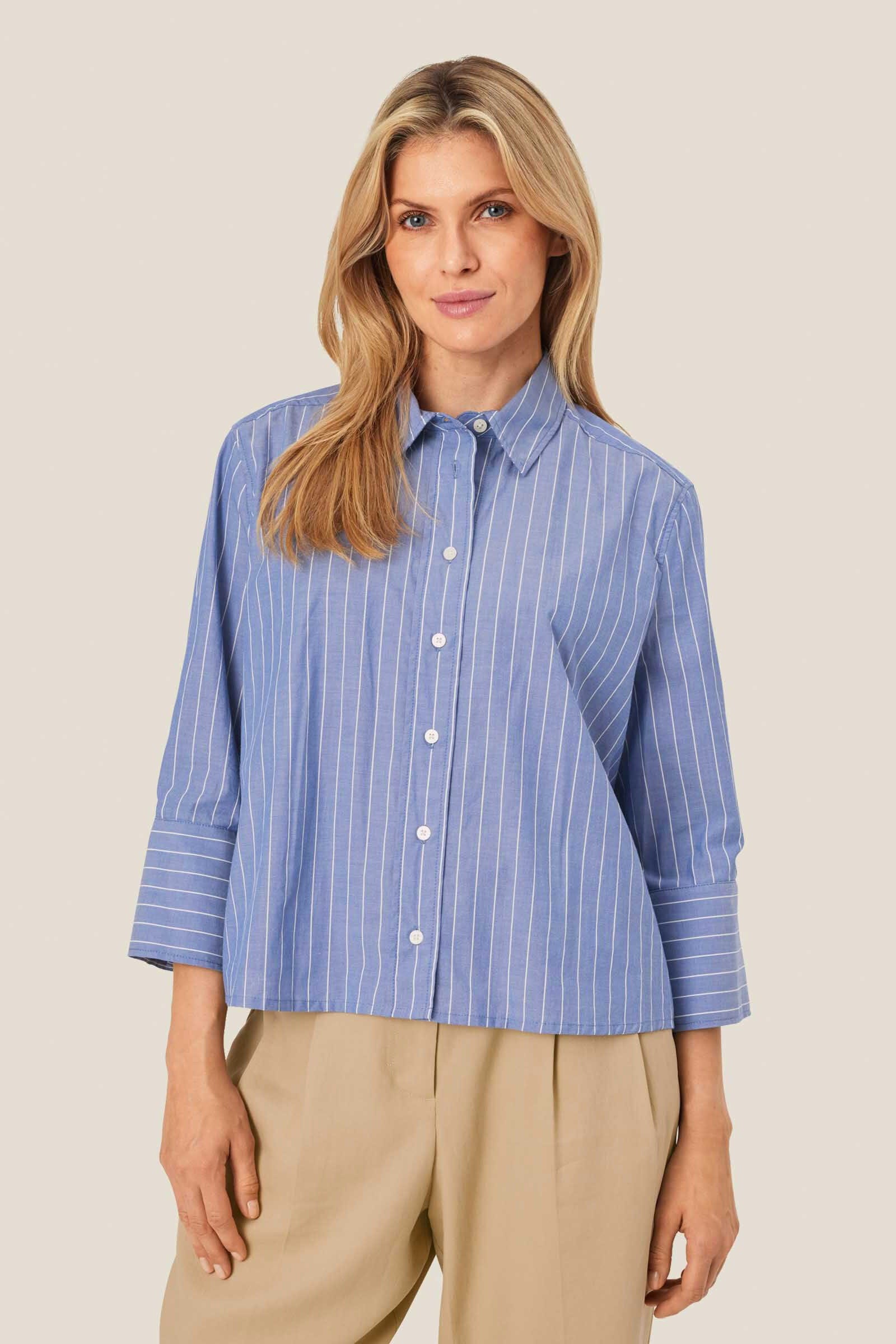 Masai Ilonka Stripe Shirt - Sargasso Sea