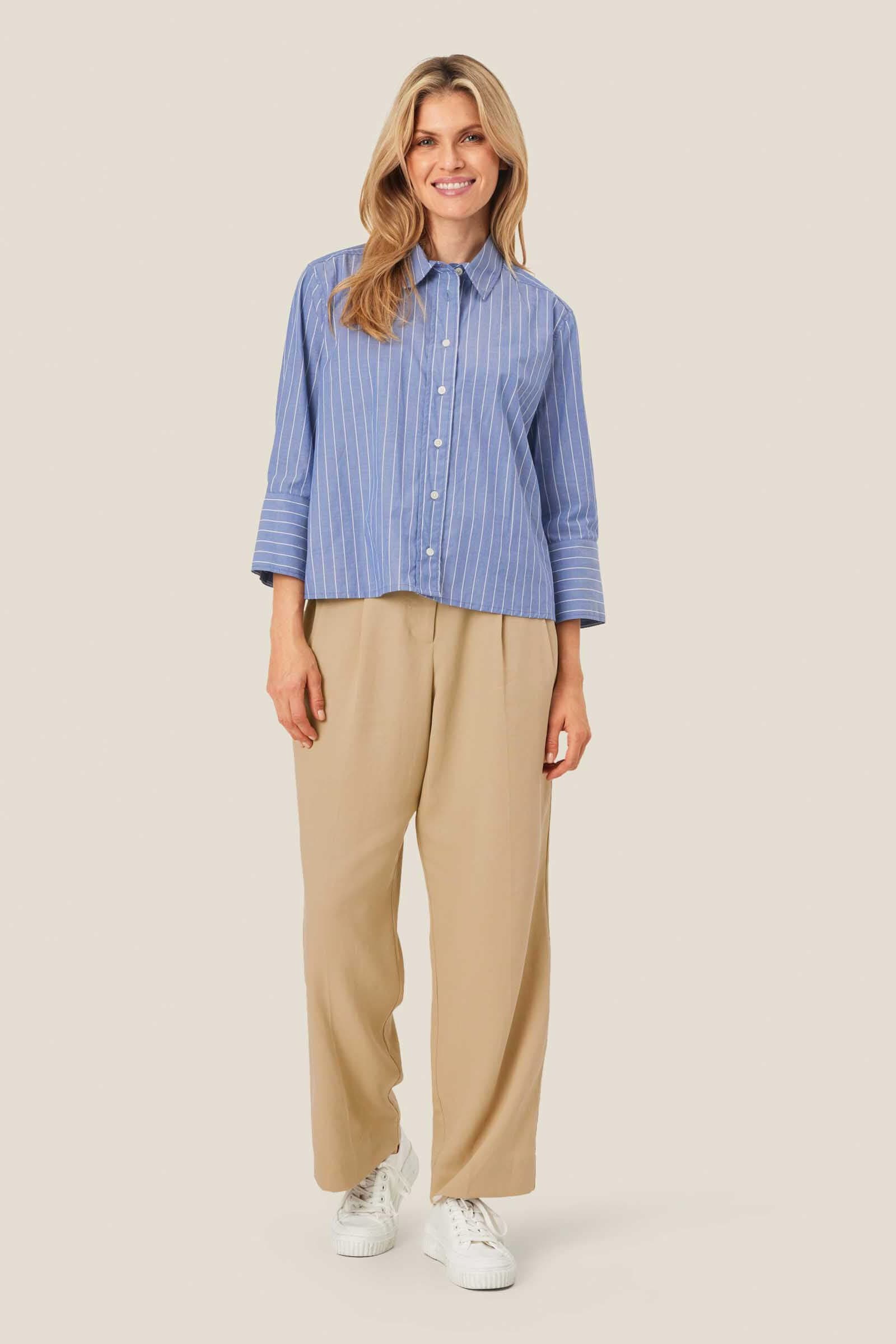 Masai Ilonka Stripe Shirt - Sargasso Sea