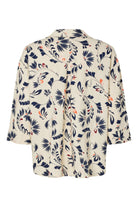 Masai Indorias Floral Linen Blend Shirt - Medieval Blue