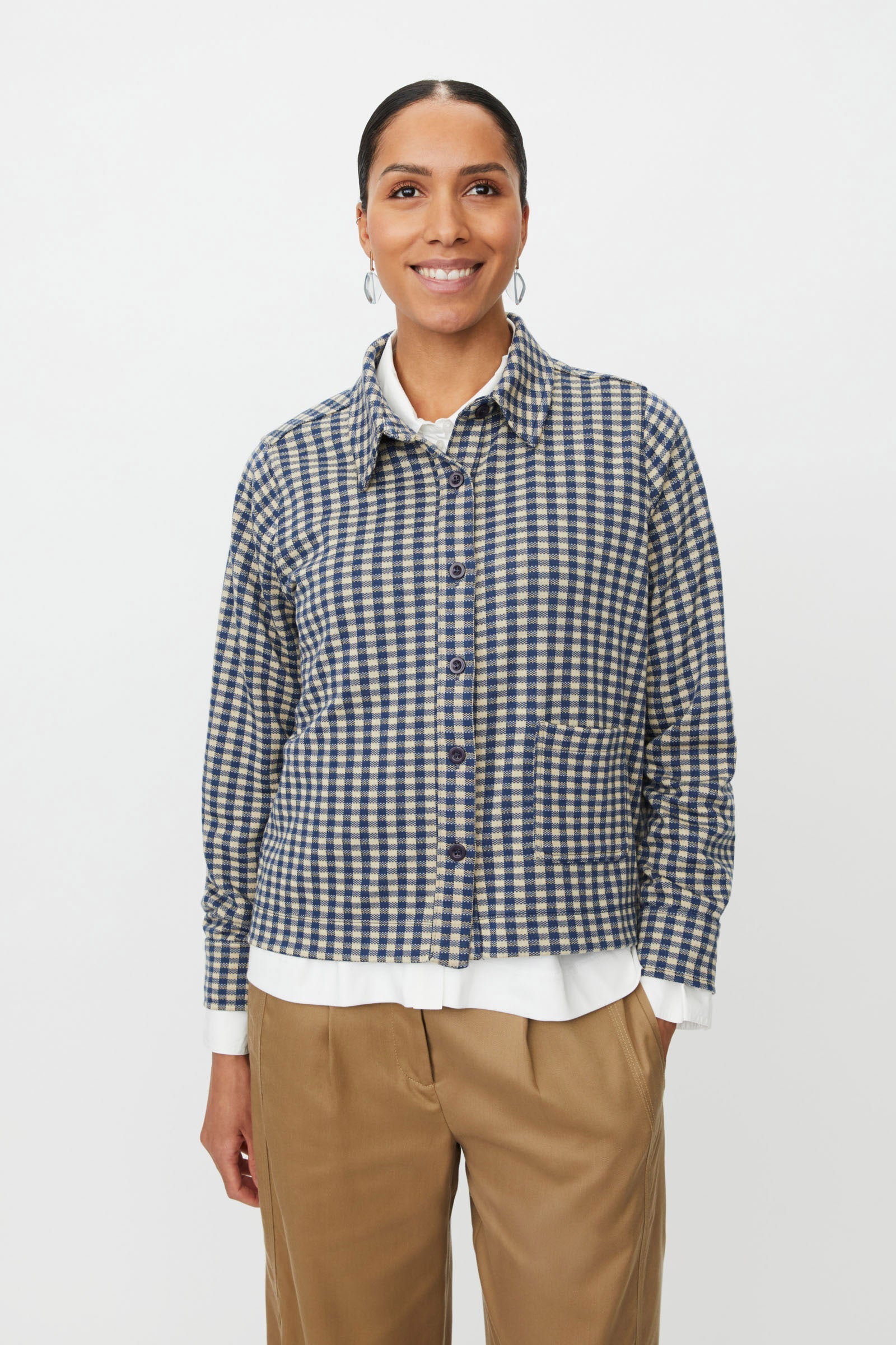 Masai Ivendra Check Shacket - Incense