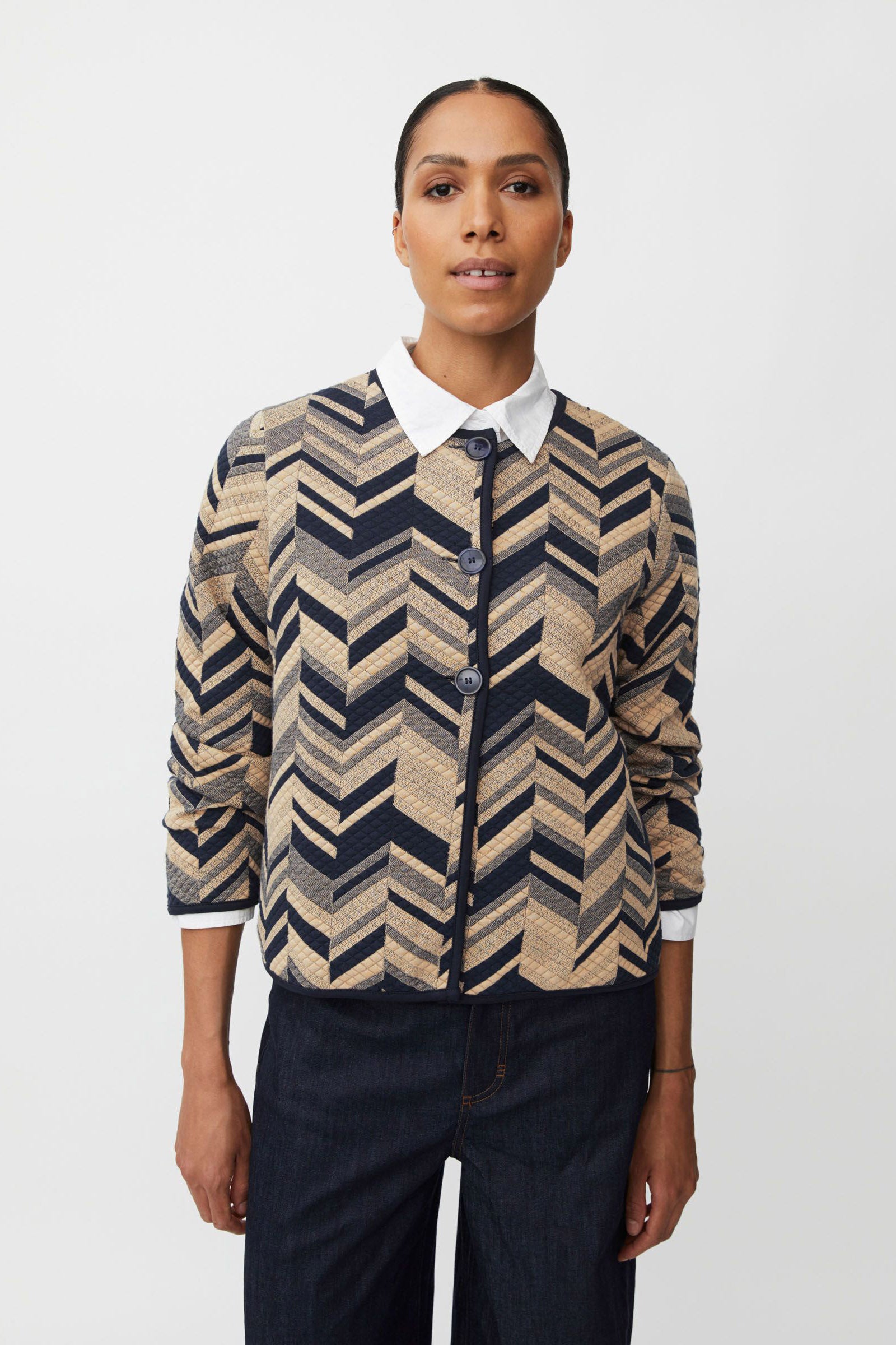 Masai Juanta Quilted Jersey Jacket - Travertine