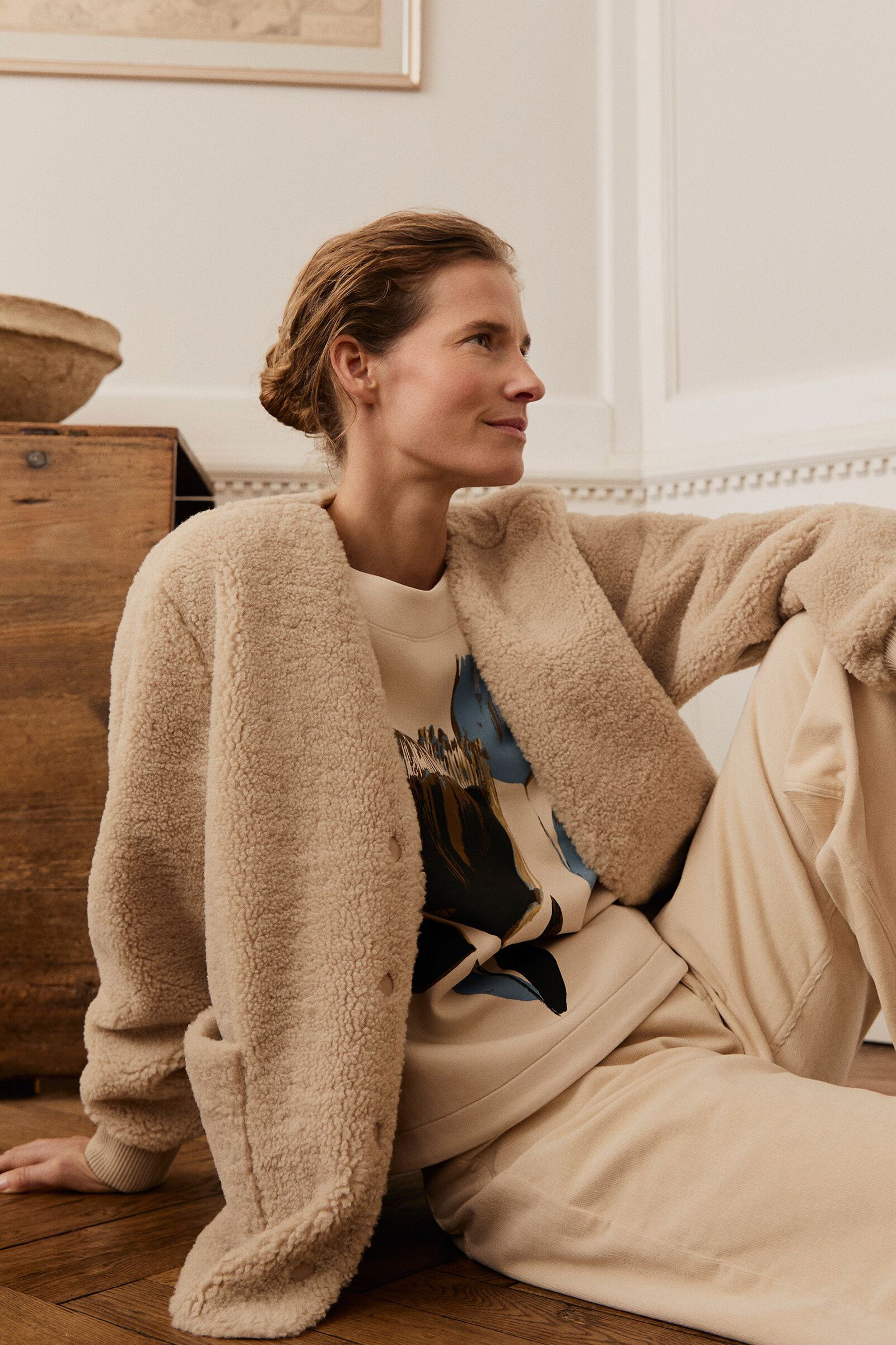 Masai Junte Teddy Fleece Jacket - Fog