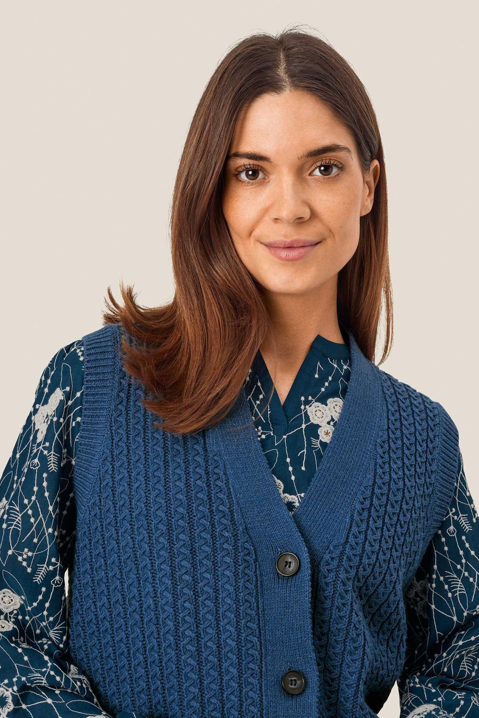 Masai Laney Knitted Sleeveless Jumper - Sargasso Sea