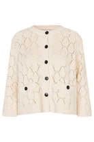 Masai Lexina Openwork Knit Cardigan - Whitecap