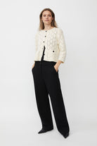Masai Lexina Openwork Knit Cardigan - Whitecap