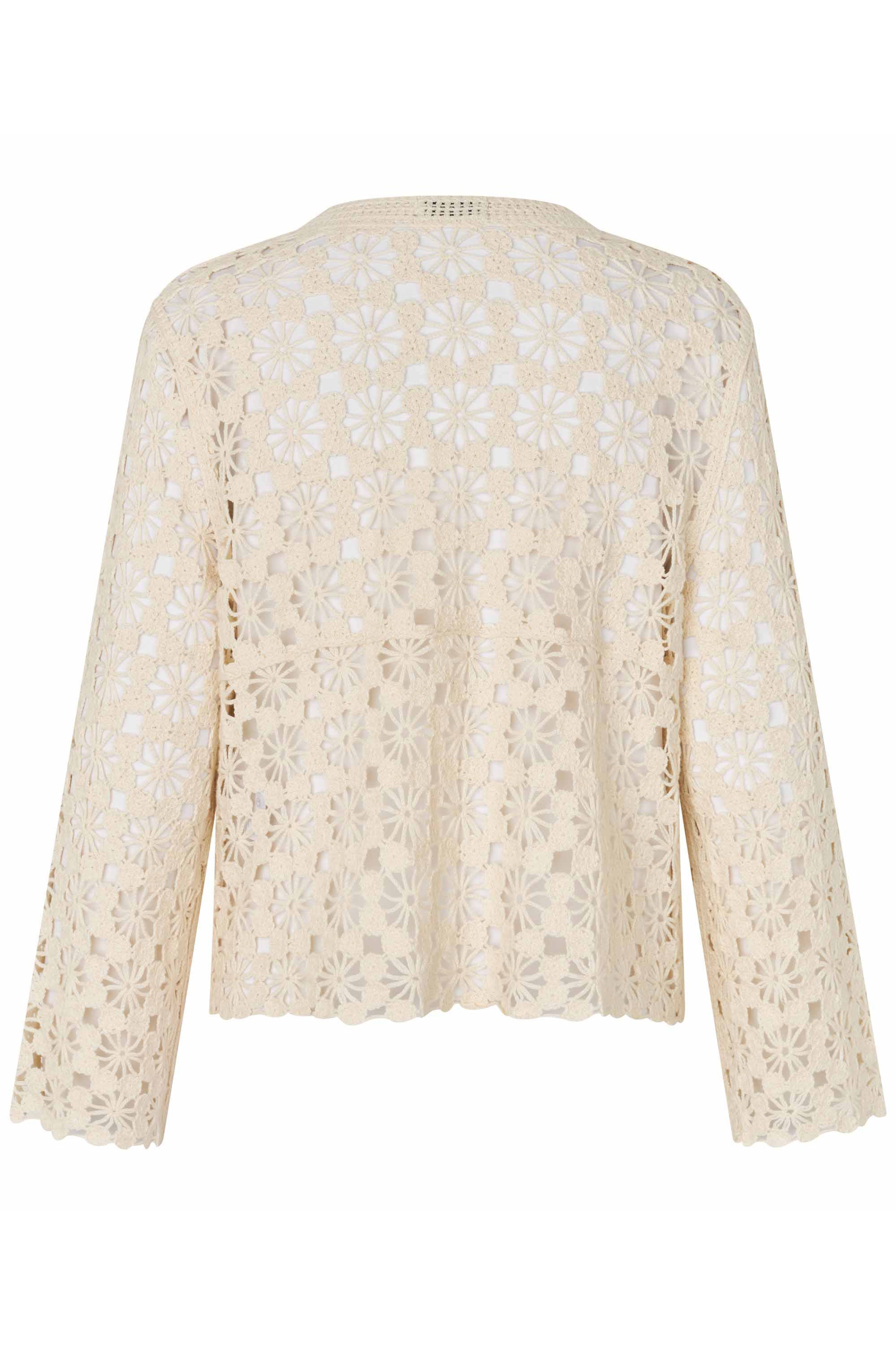 Masai Littalis Regular Crocheted Cardigan - Fog