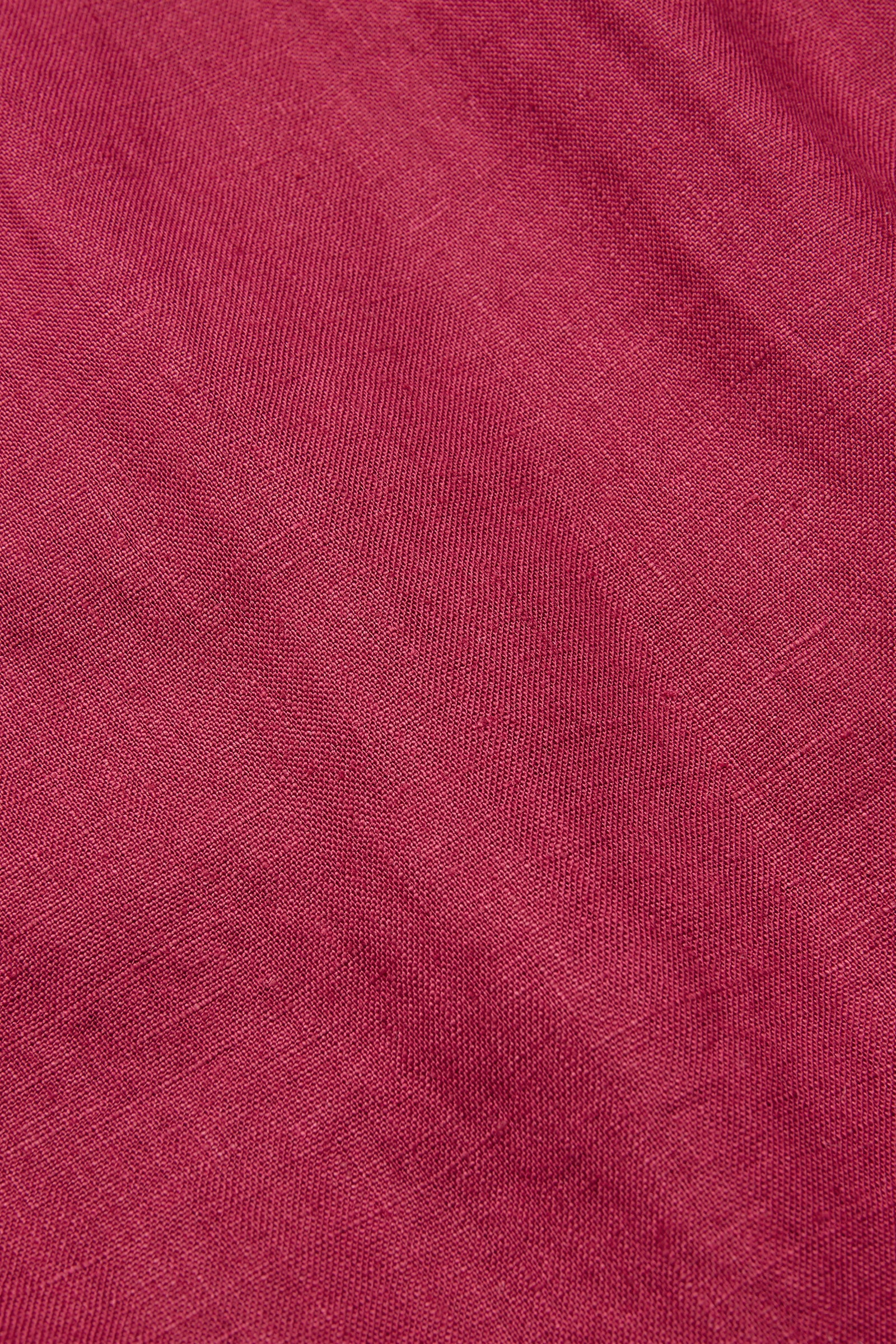 Masai Nalirae Tie Waist Linen Dress - Beet Red