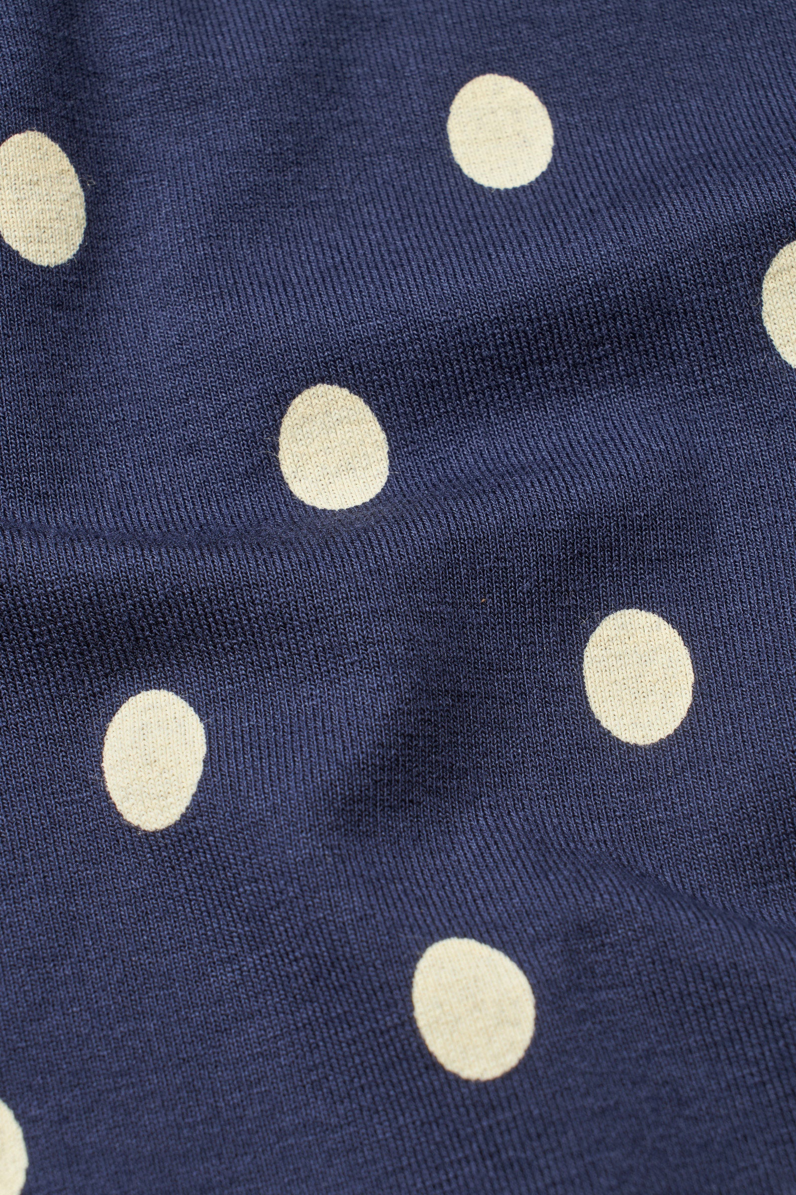 Masai Namo Polka-Dot  Jersey Dress - Navy Blazer