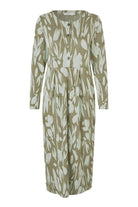 Masai Nilana Printed Jersey Midi Dress - Frosty Green