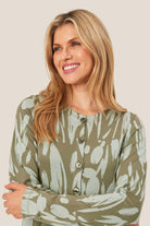 Masai Nilana Printed Jersey Midi Dress - Frosty Green