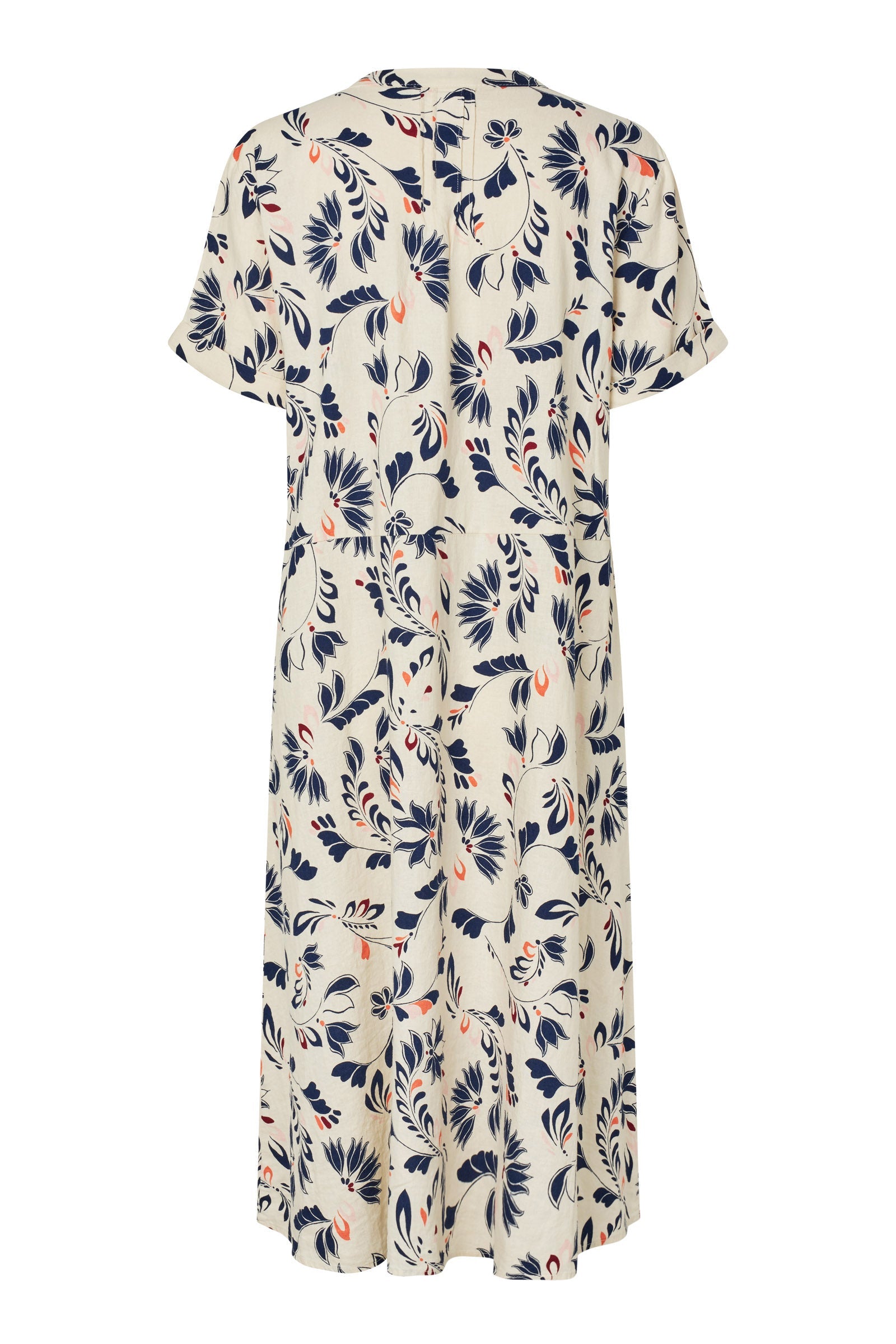 Masai Nirevia Floral Linen Blend Midi Dress - Medieval Blue