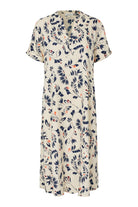 Masai Nirevia Floral Linen Blend Midi Dress - Medieval Blue
