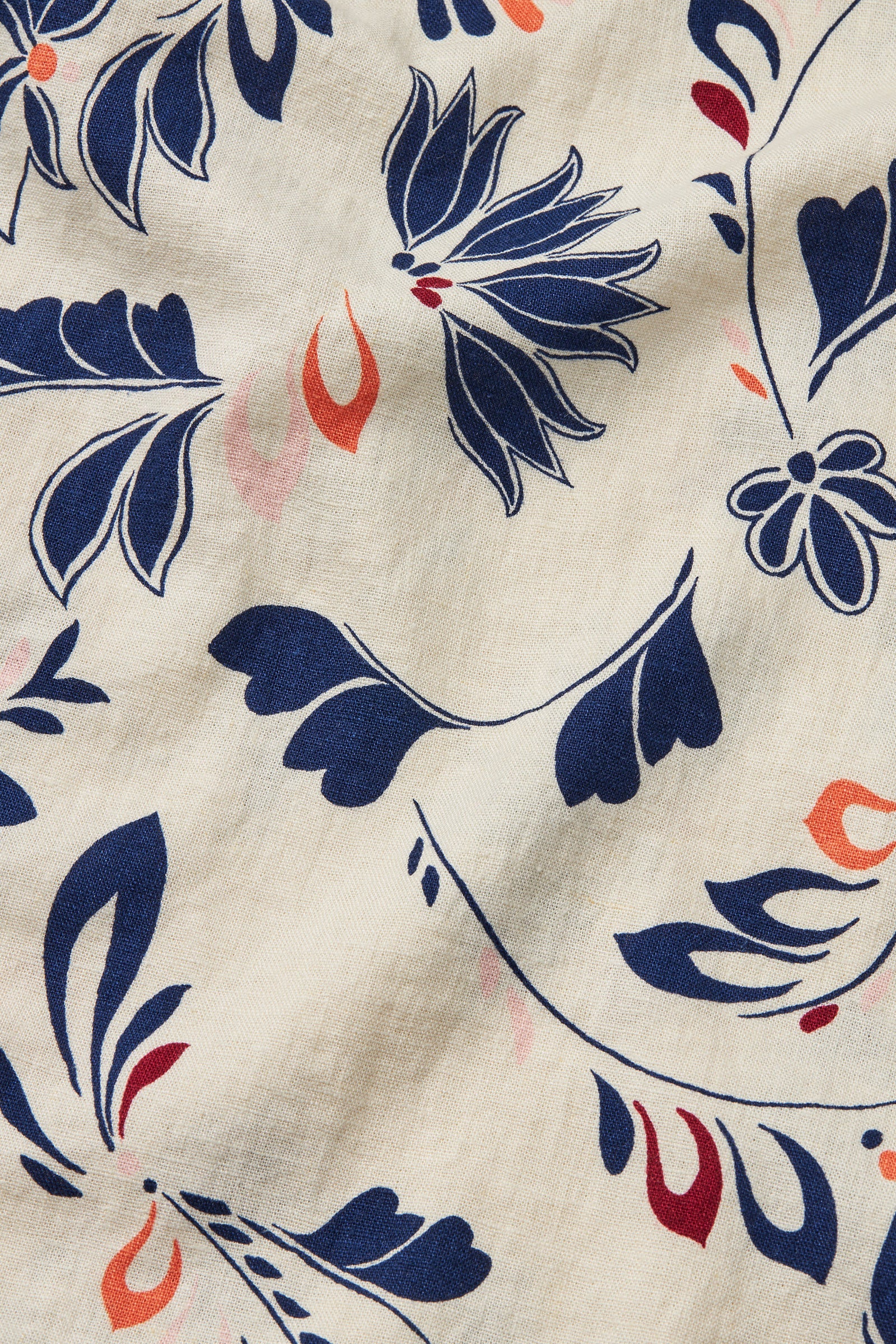 Masai Nirevia Floral Linen Blend Midi Dress - Medieval Blue
