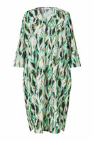 Masai Nodetta Printed Midi Dress - Dark Lichen Green