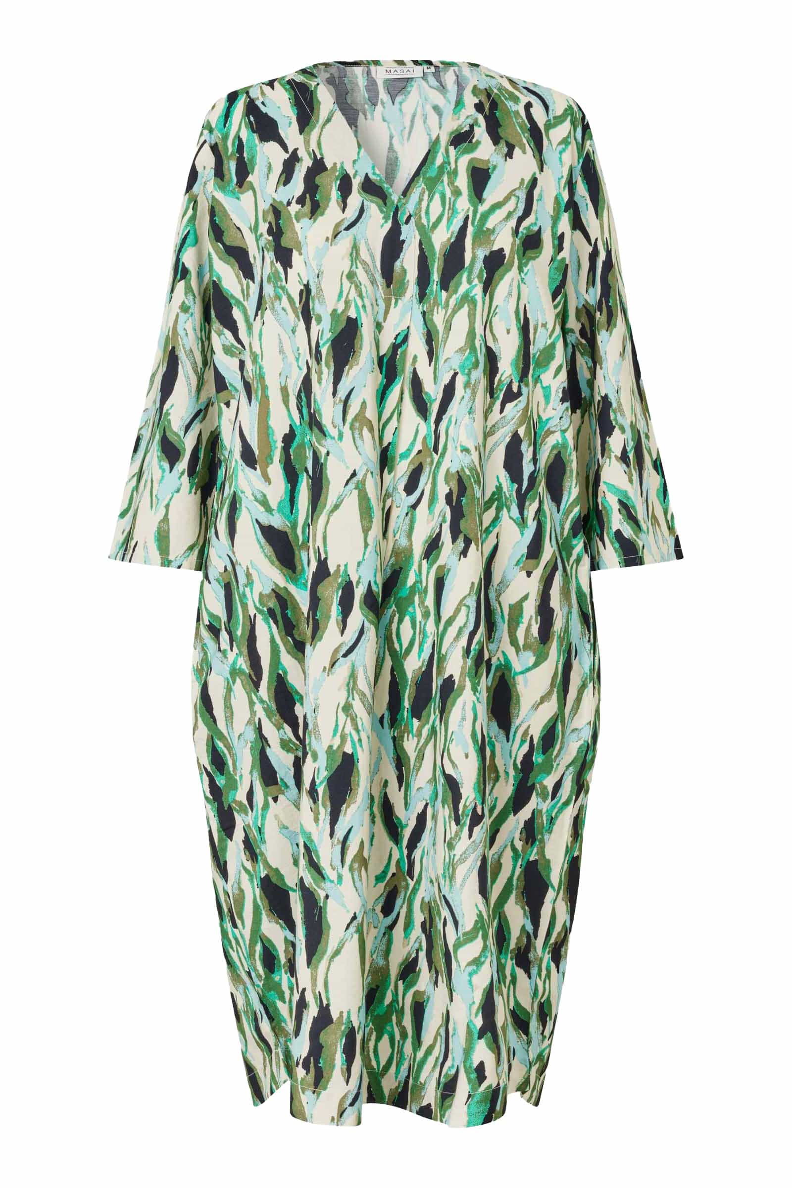 Masai Nodetta Printed Midi Dress - Dark Lichen Green