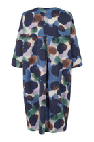 Masai Nodetta Printed Midi Dress - Navy Blazer
