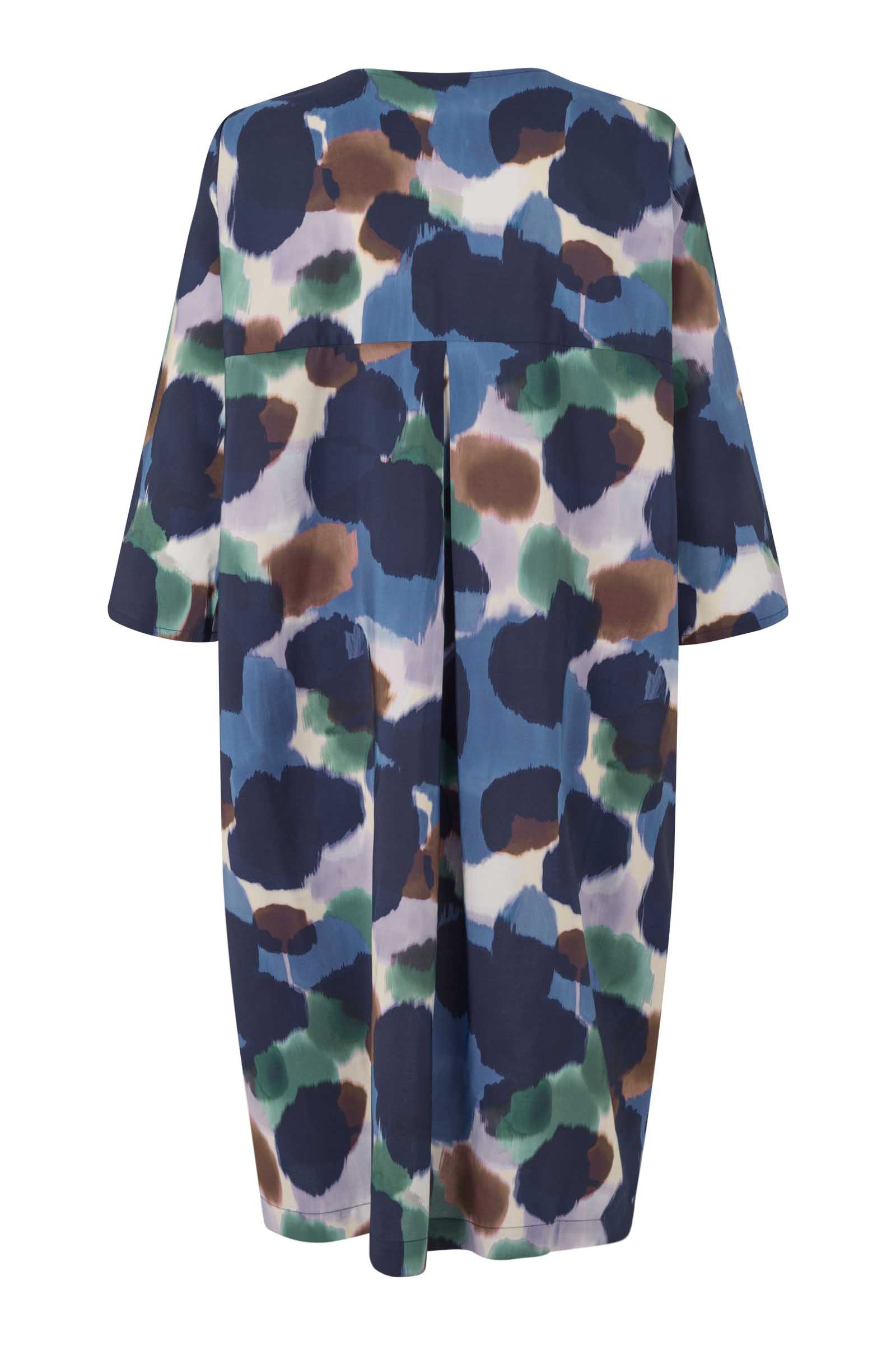 Masai Nodetta Printed Midi Dress - Navy Blazer
