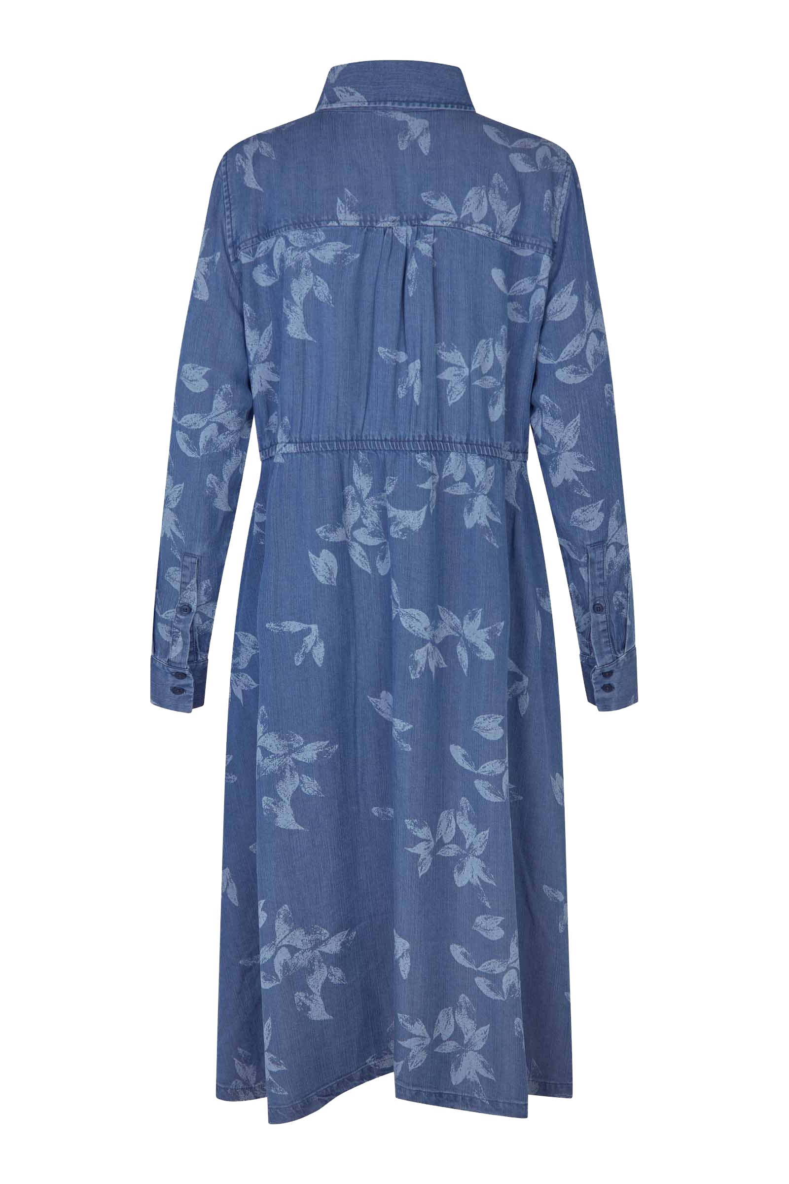 Masai Norvinu Printed Lyocell Shirt Dress - Blue Denim