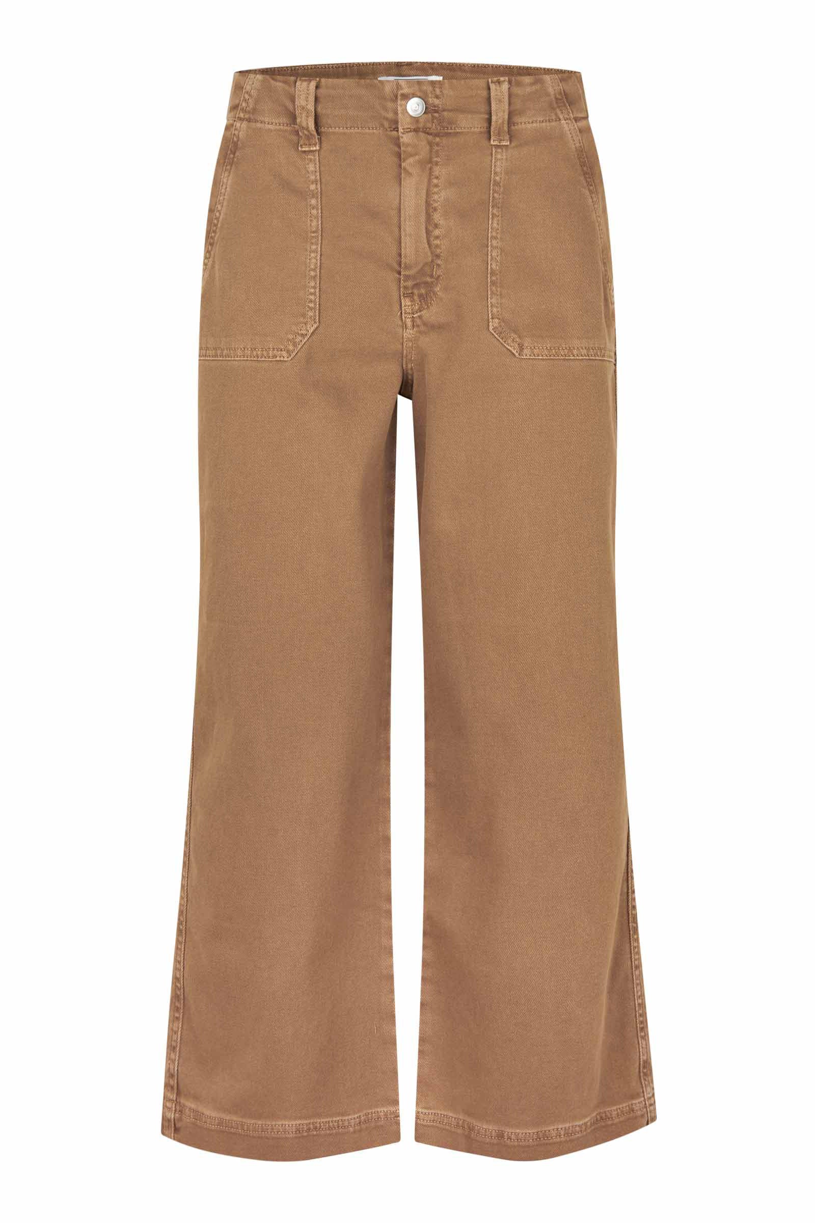Masai Palisse Cropped Straight Trousers - Otter
