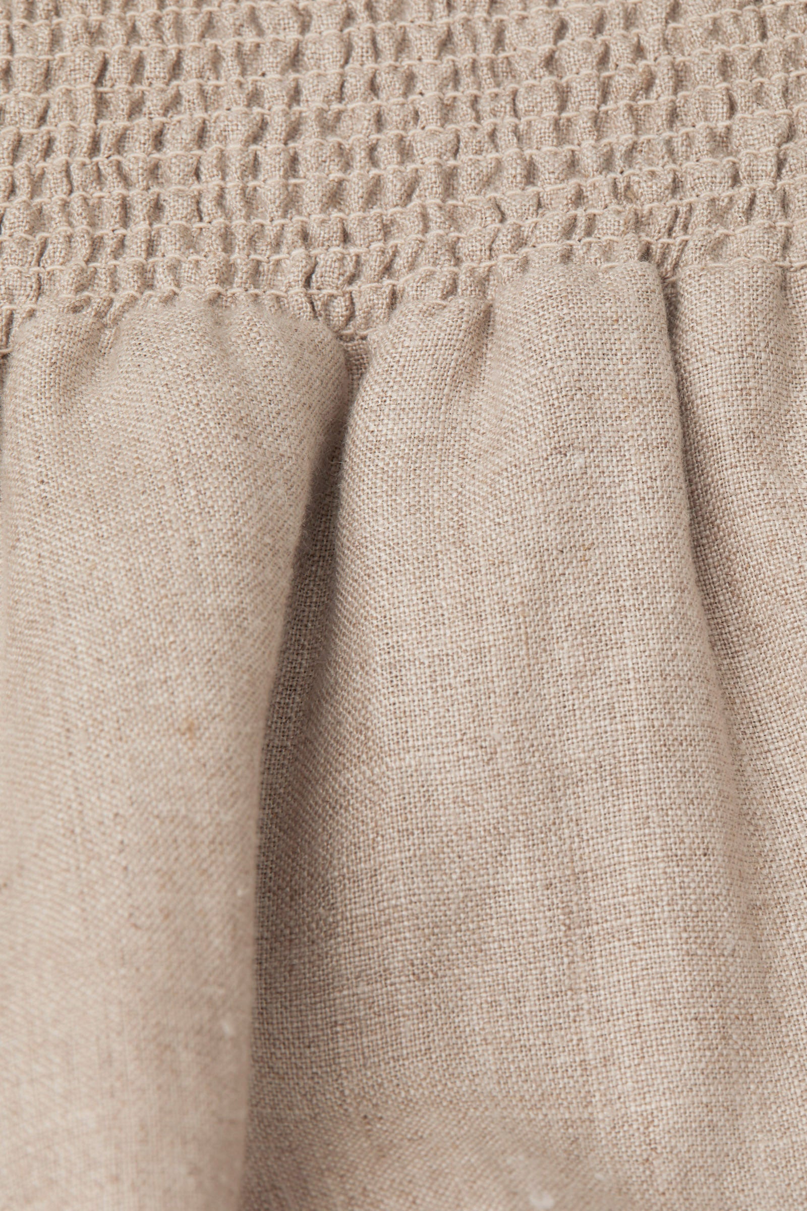 Masai Penna Linen Elastic Waist Cropped Trousers - Natural