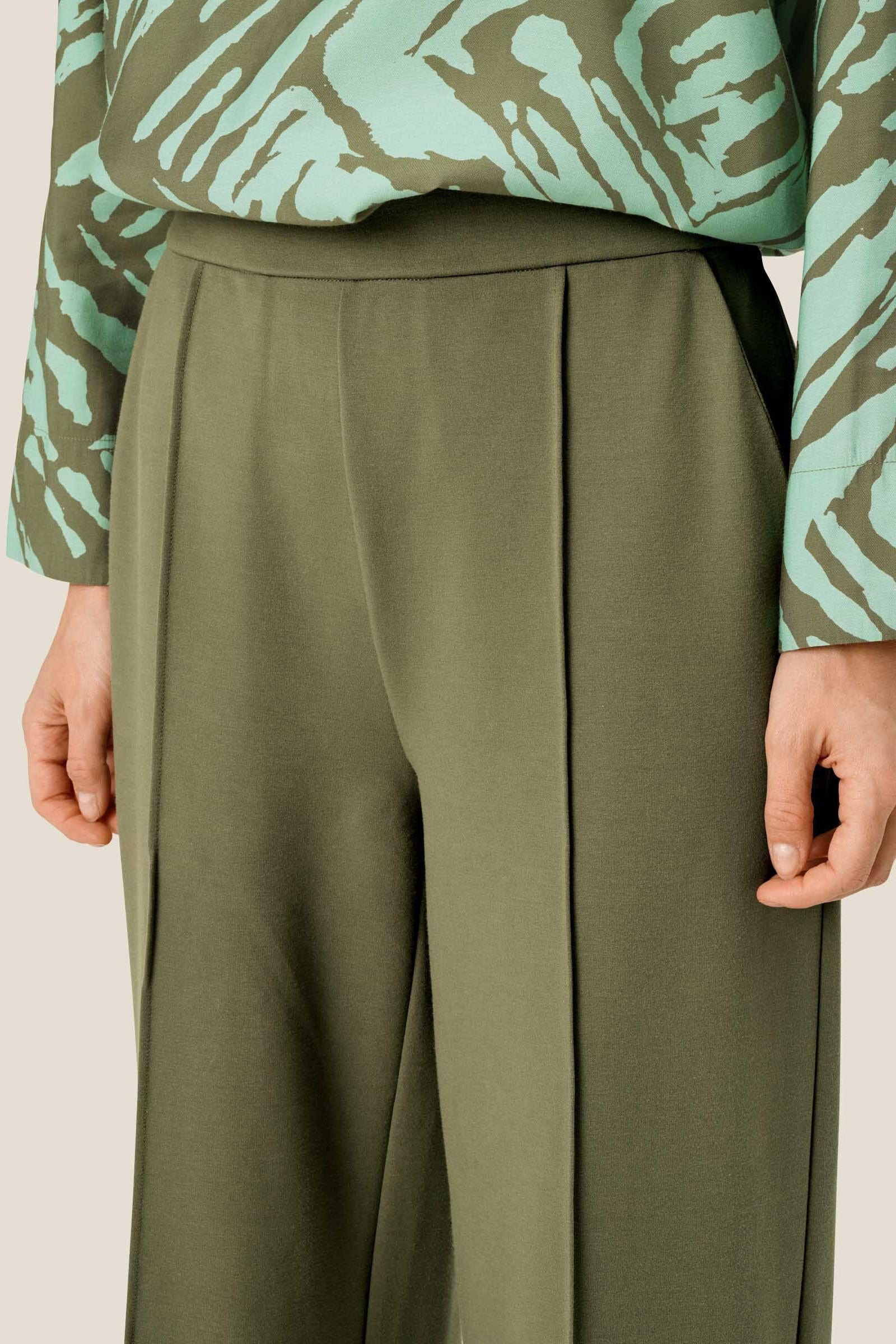 Masai Piana Jersey Trousers - Dark Lichen Green