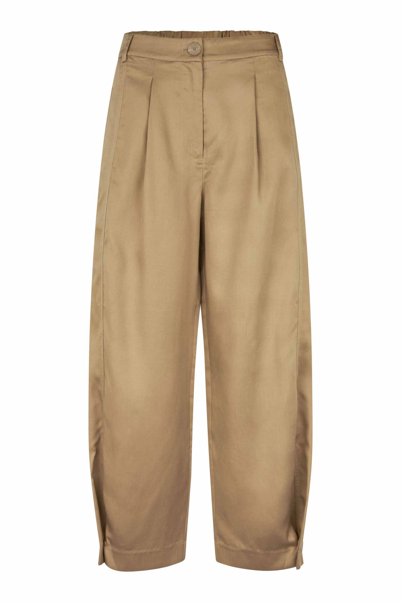 Masai Punna Pleated Ankle Grazer Trousers - Petrified Oak