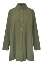 Masai Teresa Cotton Blend Coat - Dark Lichen Green