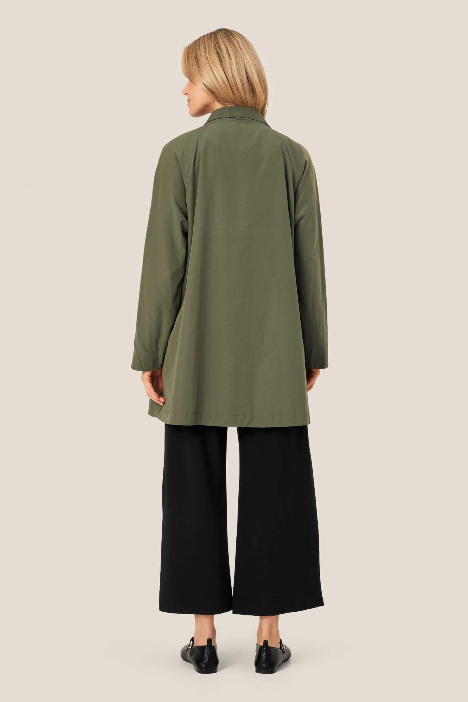 Masai Teresa Cotton Blend Coat - Dark Lichen Green