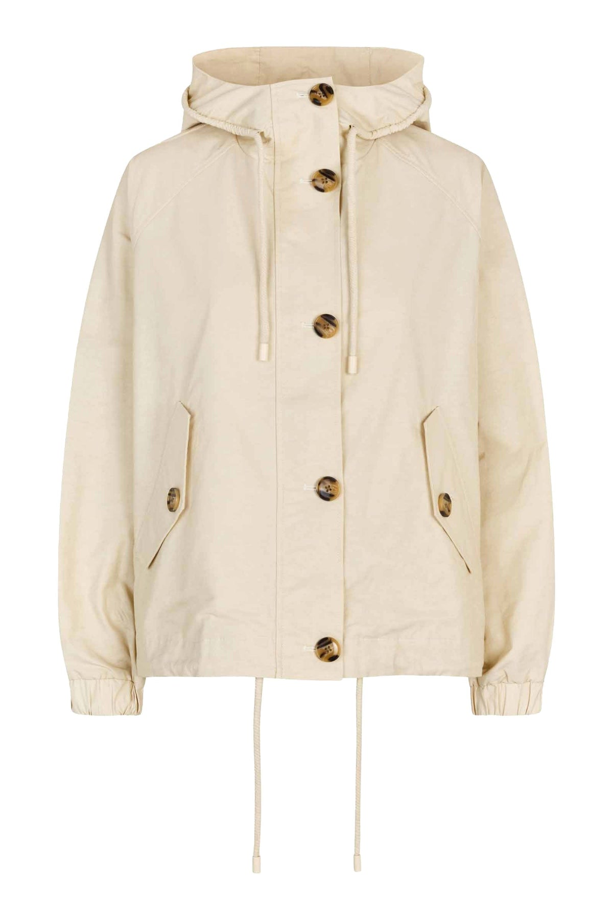 Tovie Lightweight Cotton Jacket - Oyster White - XS