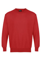 Massoti Extra Fine Merino Wool Crew Neck Jumper - Red