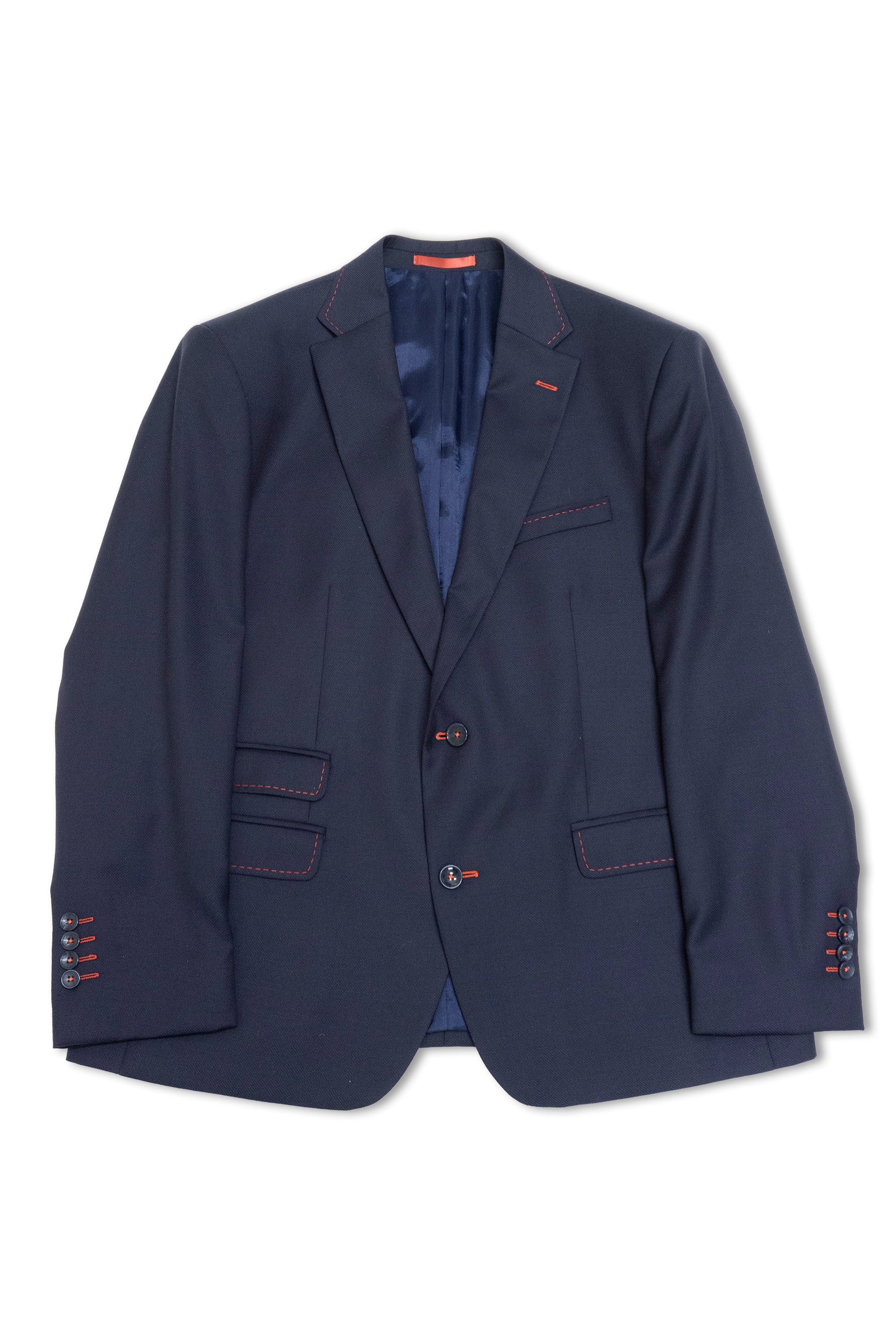 Mazzelli Joseph Pure Wool Blazer - Navy/Red