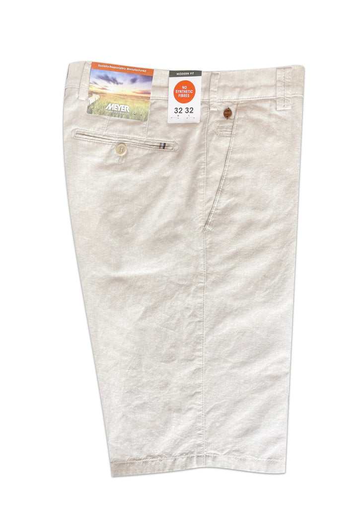 Meyer B-Palma Cotton/Linen Blend Shorts - Stone