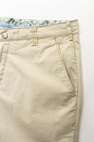 Meyer B-Palma Cotton Stretch Rainbow Stitch Shorts - Beige