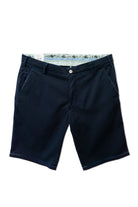 Meyer B-Palma Cotton Stretch Rainbow Stitch Shorts - Navy